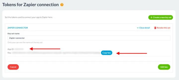 Tokens for Zapier connection no GoodBarber