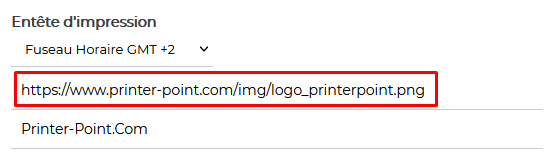 Receipt example with logo