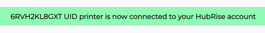 Connection confirmed