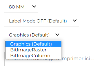 Graphic mode settings