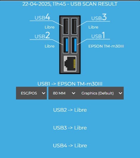Printer settings console