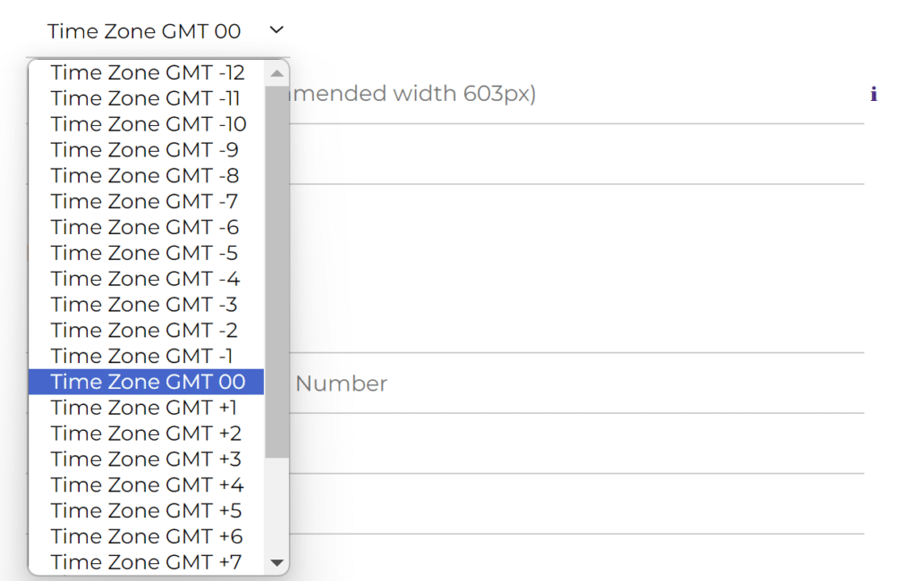 Time zone setting