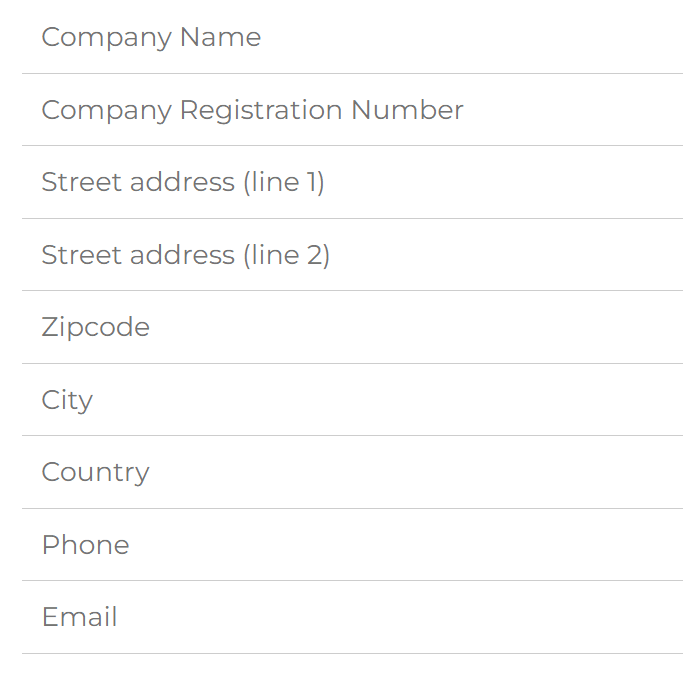Footer settings