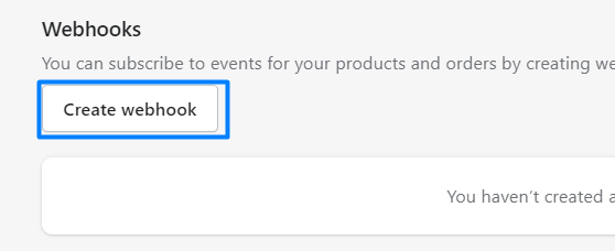 Create a webhook